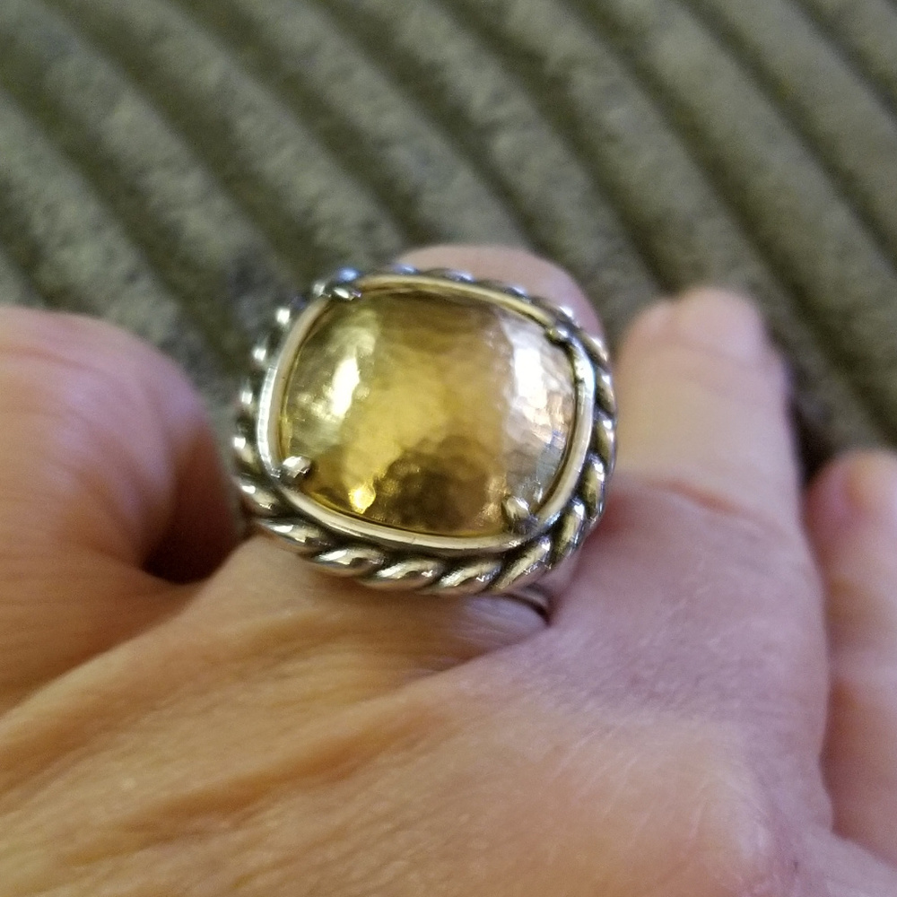 New BRIGHTON Joyful Ring silver gold tone size 6